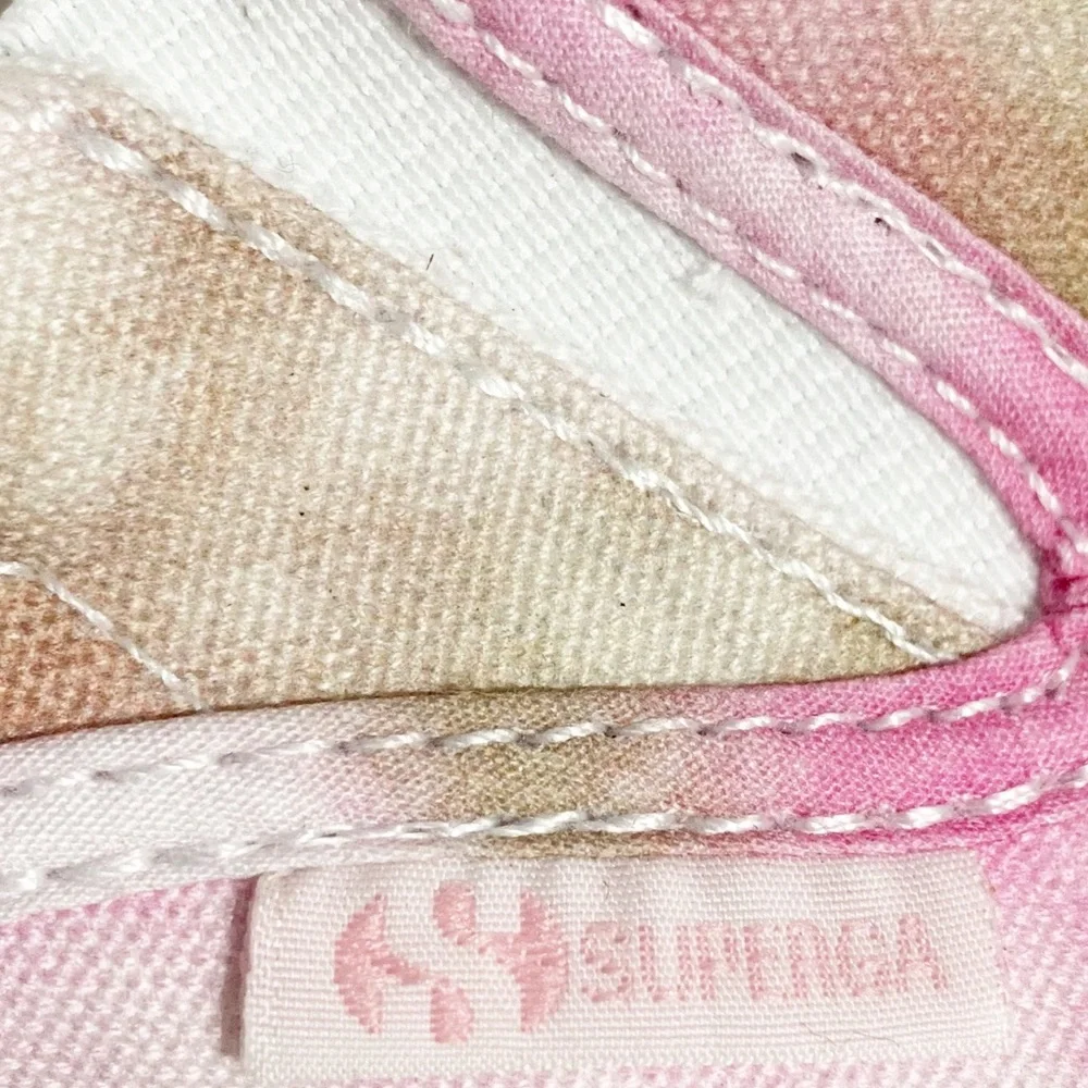 The Superga® 2306 Canvas Tie Dye Print Slip On Platform Sneakers Side Gussets 🩷